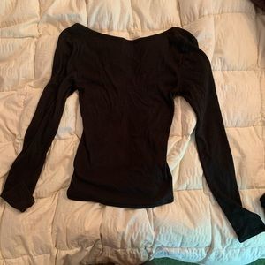 Urban Outfitters off-the-shoulder black top